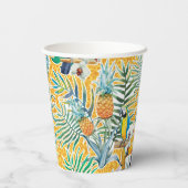 Toucans en ananassen Luau Cups Papieren Bekers (Achterkant)
