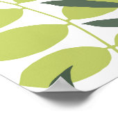  Toucans groen blad patroon Poster (Hoek)