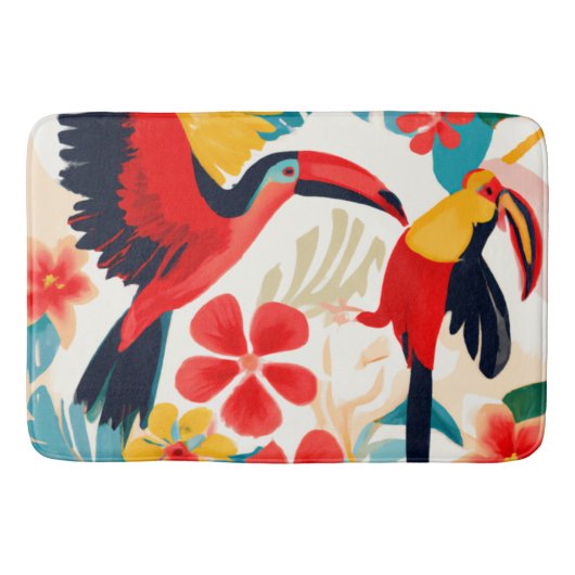 Toucans in het Paradijs Tropische kunstbadmat Badmat (Voorkant)