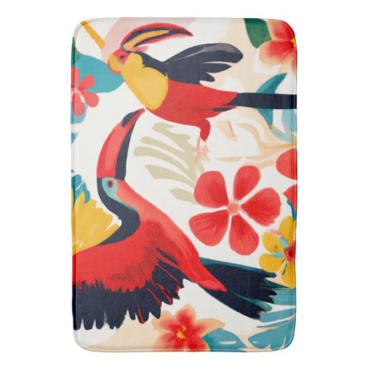 Toucans in het Paradijs Tropische kunstbadmat Badmat (Voorkant Verticaal)