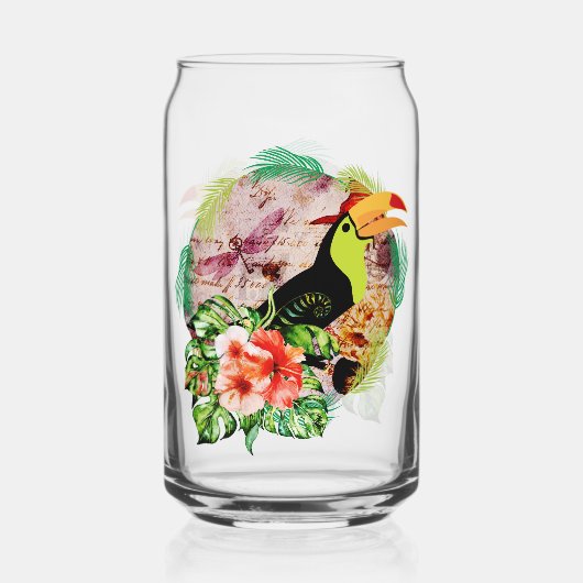Toucan's Magic - Tropische Bird Witchcraft Blikvorm Glas (Voorkant)