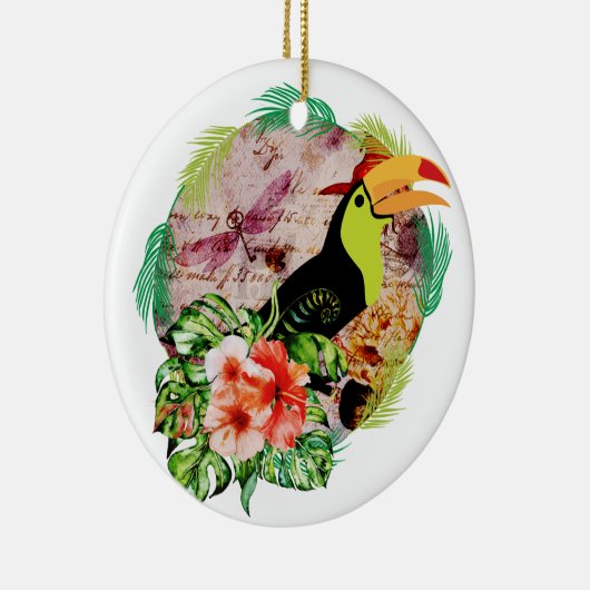 Toucan's Magic - Tropische Bird Witchcraft Keramisch Ornament (Rechts)