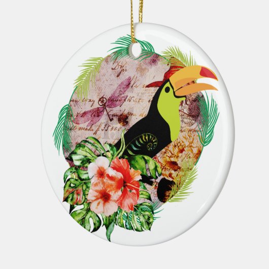 Toucan's Magic - Tropische Bird Witchcraft Keramisch Ornament (Links)