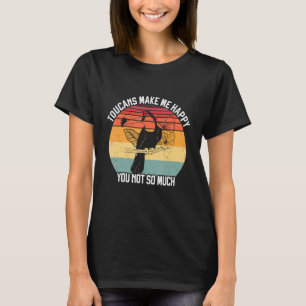 Toucans maken me blij met het tropische vogelgript t-shirt