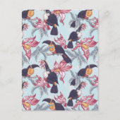 Toucans met exotische bloemen briefkaart (Voorkant)