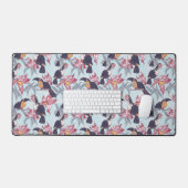 Toucans met exotische bloemen bureaumat (Keyboard & Muis)