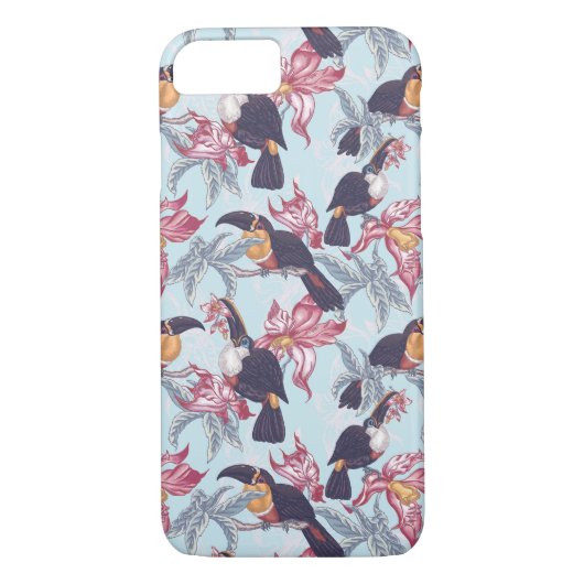 Toucans met exotische bloemen Case-Mate iPhone case (Achterkant)