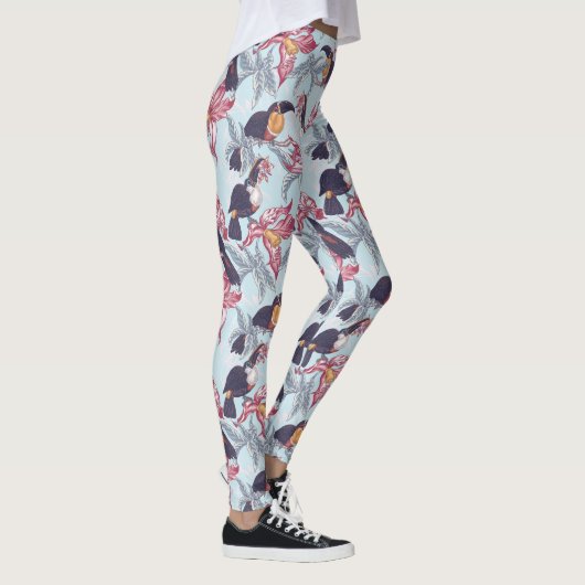 Toucans met exotische bloemen leggings (Rechts)