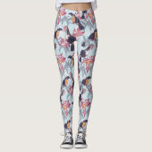 Toucans met exotische bloemen leggings (Voorkant)