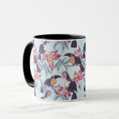 Toucans met exotische bloemen mok (Voorkant links)