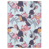 Toucans met exotische bloemen | Monogram Klembord (Achterkant)
