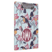 Toucans met exotische bloemen | Monogram Klembord (Rechts)