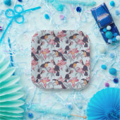 Toucans met exotische bloemen papieren bordje (Feest)