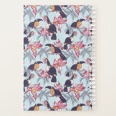 Toucans met exotische bloemen planner (Achterkant)