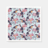 Toucans met exotische bloemen servet (Voorkant)