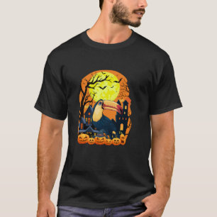 Toucans met pompoenen Grappig Enge Halloween Party T-shirt