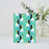 Toucans op Blauwgroen Briefkaart (Staand voorkant)