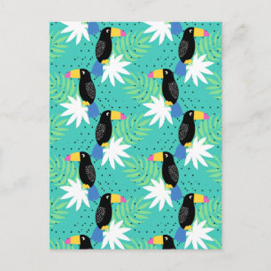 Toucans op Blauwgroen Briefkaart