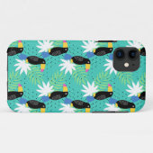 Toucans op Blauwgroen Case-Mate iPhone Case (Achterkant (horizontaal))