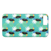 Toucans op Blauwgroen Case-Mate iPhone Case (Achterkant (Horizontaal))