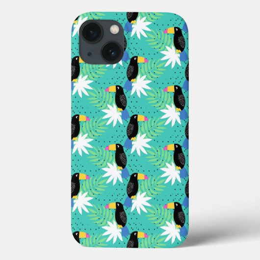 Toucans op Blauwgroen Case-Mate iPhone Case (Achterkant)