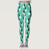Toucans op Blauwgroen Leggings (Voorkant)