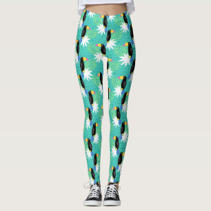 Toucans op Blauwgroen Leggings