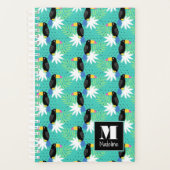 Toucans op Blauwgroen | Monogram Planner (Voorkant)