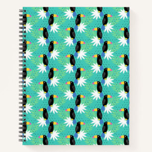 Toucans op Blauwgroen Notitieboek