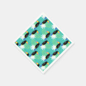 Toucans op Blauwgroen Servet (Hoek)