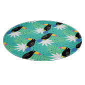 Toucans op Blauwgroen Snijplank (Hoek)