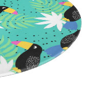 Toucans op Blauwgroen Snijplank (Hoek)