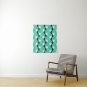 Toucans op Blauwgroen Wandkleed (In situ)