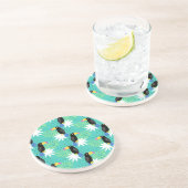 Toucans op Blauwgroen Zandsteen Onderzetter (Zijkant)