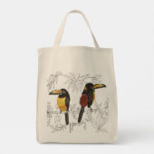 Toucans op een supermarkt Tas (Achterkant)