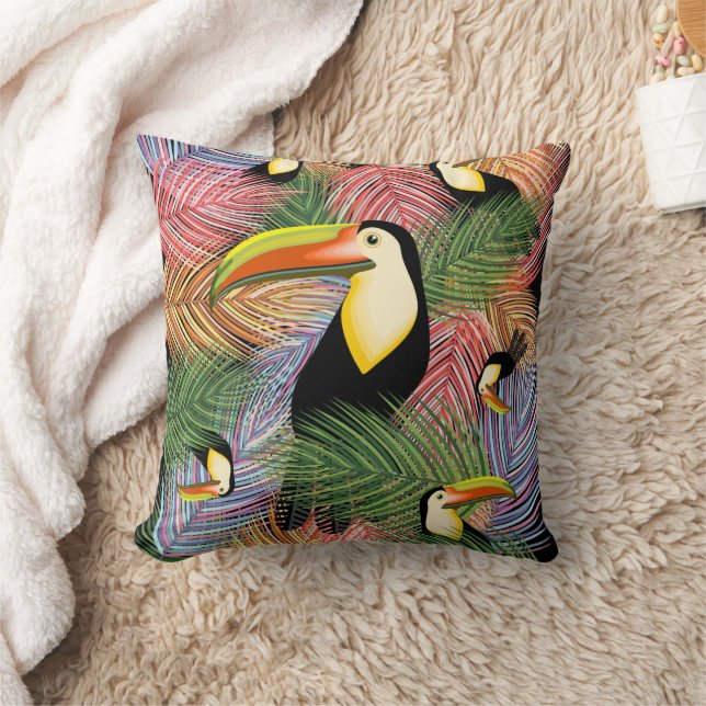 Toucans op het Oerwoud Exotic Summer Pattern Kussen (Deken)