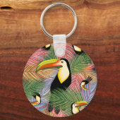 Toucans op het Oerwoud Exotic Summer Pattern Sleutelhanger (Voorkant)