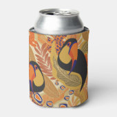 Toucans op takken, naadloos tropisch patroon. blikjeskoeler (Blikje Voorkant)