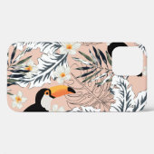 Toucans, palmen, Plumeria: roze tropisch. Case-Mate iPhone Case (Achterkant (horizontaal))