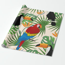 Toucans & Parrots Pattern Cadeaupapier