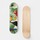 Toucans & Parrots Pattern Persoonlijk Skateboard (Voorkant)