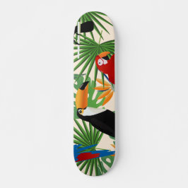 Toucans & Parrots Pattern Persoonlijk Skateboard