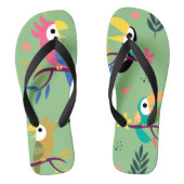 Toucans & parrots teenslippers (Voetbed)