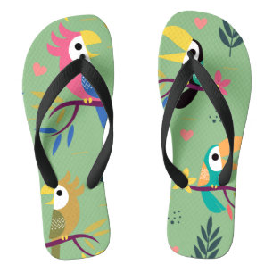 Toucans & parrots teenslippers