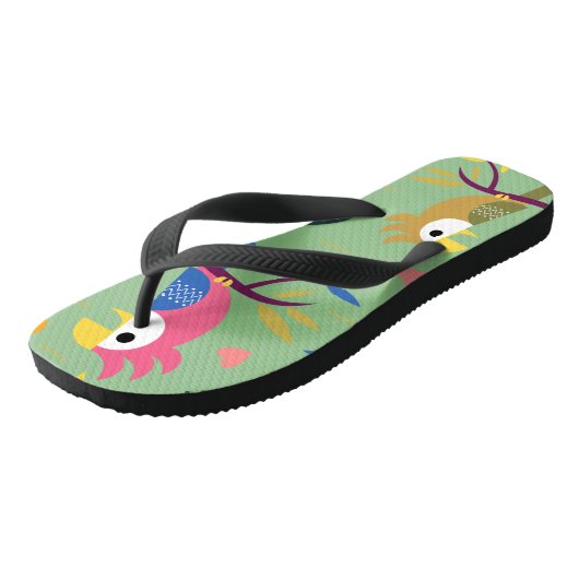 Toucans & parrots teenslippers (Schuin)