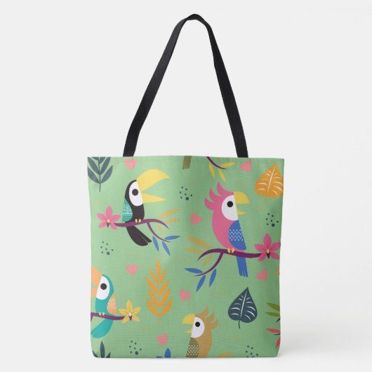 Toucans & parrots tote bag (Voorkant)
