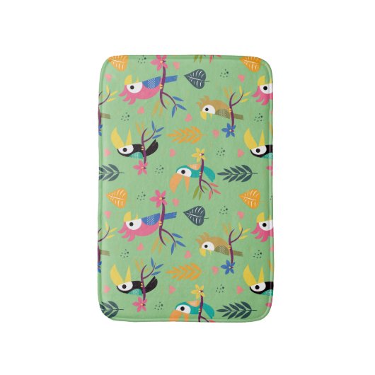 Toucans & parrotts badmat (Voorkant Verticaal)