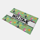 Toucans & parrotts deurmat (Schuin)