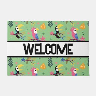 Toucans & parrotts deurmat
