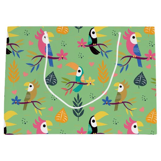 Toucans & parrotts groot cadeauzakje (Voorkant)